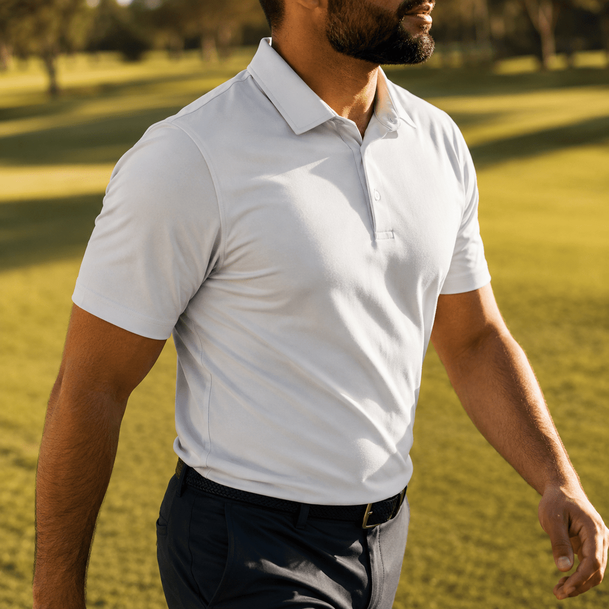 Solid Performance Golf Polo - F/X Fusion - Golf Polo - #color_White